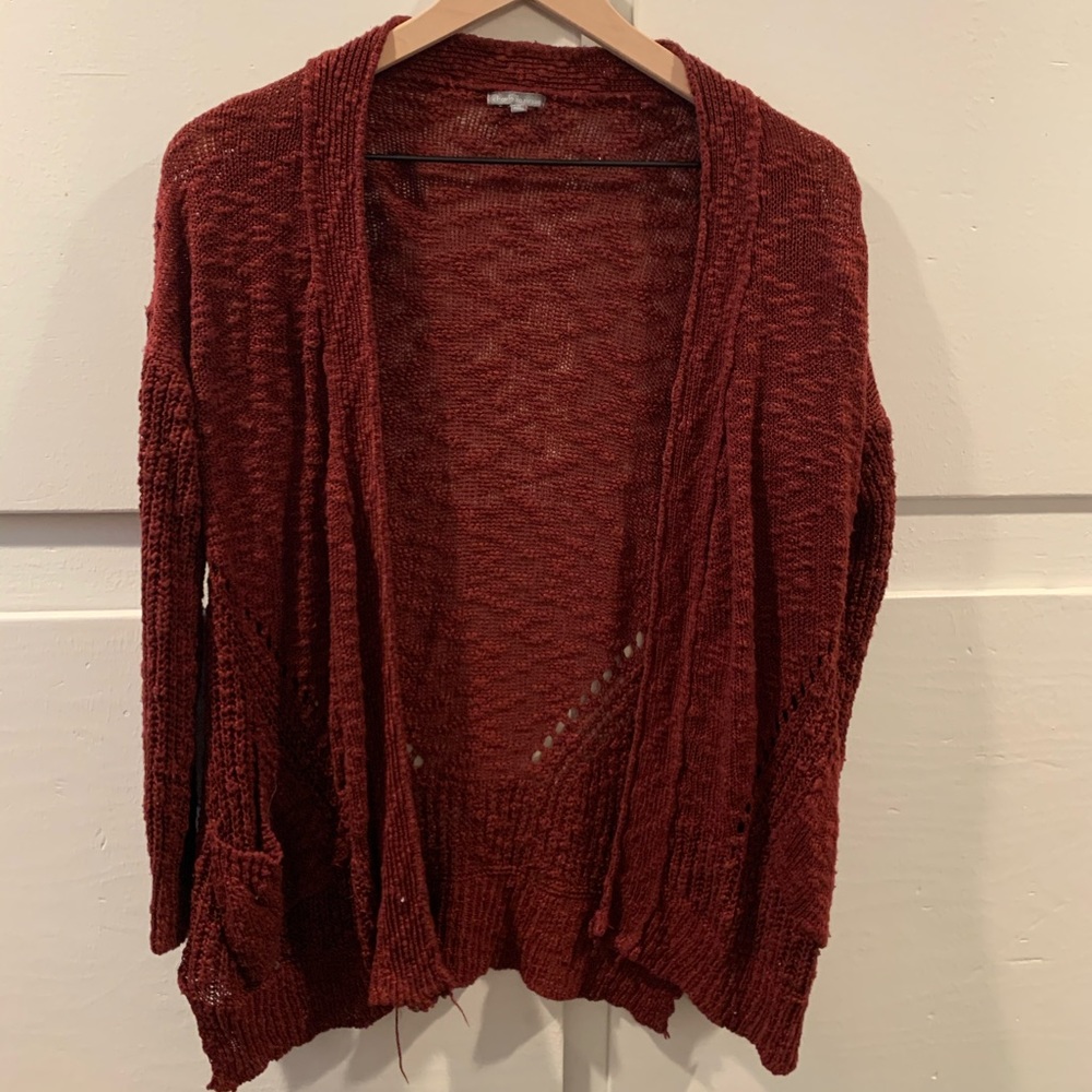 Maroon cardigan